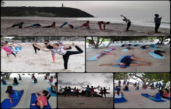 Curtain raiser for the International Day of Yoga (IDY) was organised by EOI, Caracas in Nueva Esparta, Venezuela